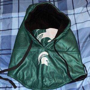 NWT Michigan State Spartans Hooded Gaiter .  green/black